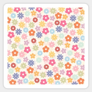 Summer 70’s Boho Retro Daisy Flowers Sticker